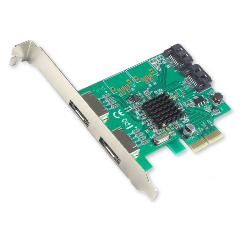 Image 1 of 1.. IOCrest PCI-E 2 Interface 4-Port SATA Controller Card w/88SE9230 Chipset