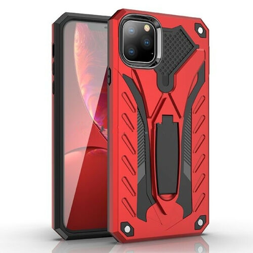 【CSmart】 Shockproof Heavy Duty Rugged Defender Hard Case Kickstand Cover for iPhone 11 Pro MAX , Red