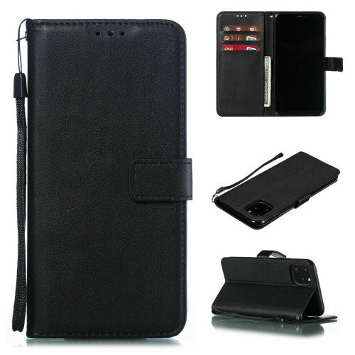 【CSmart】 Magnetic Card Slot Leather Folio Wallet Flip Case Cover for iPhone 11 Pro Max, Black