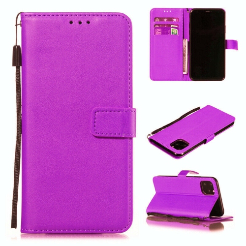 [CS] iPhone 11 Pro Case, Magnetic Leather Folio Wallet Flip Case Cover with Card Slot, Purple