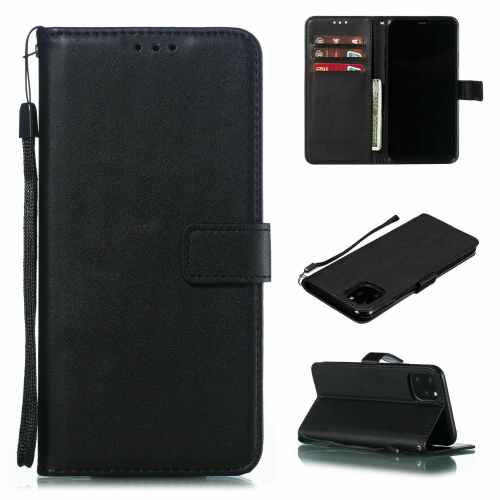 [CS] iPhone 11 Pro Case, Magnetic Leather Folio Wallet Flip Case Cover with Card Slot, Black