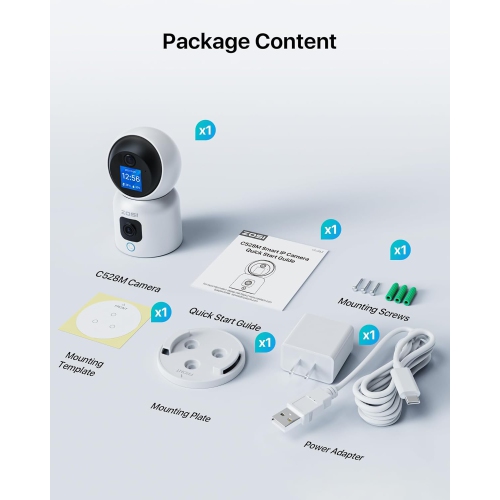 ZOSSI – caméra IP semi-sans fil de sécurité résidentielle 3MP Wi-Fi caméra de surveillance extérieure avec projecteur, audio à 2 voies, détection