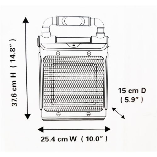 Xtricity 4-80305 Radiateur + Ventilateur Élément en Céramique pour Utilisation Intensive 1000W-1500W