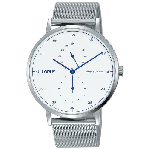 Lorus 41.5mm Men's Casual Watch - Silver/White