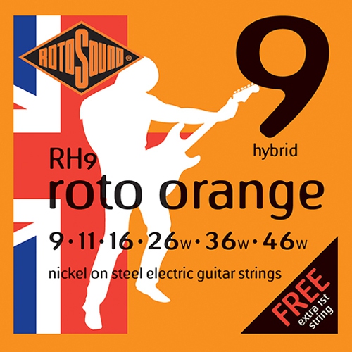 Cordes de guitare hybride Roto Orange RH9 de RotoSound - 9-46 lb