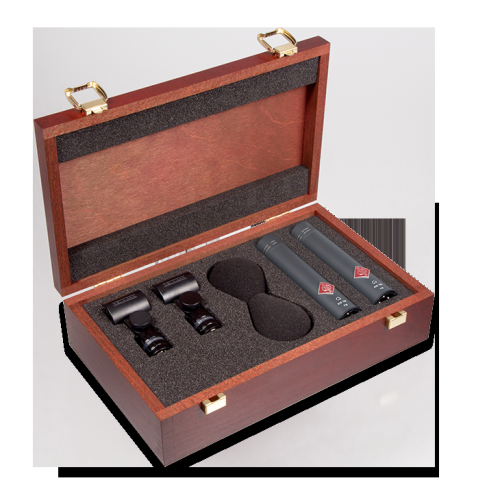 Neumann KM 184 mt Stereo Pair Small Diaphragm Cardioid Microphone, Black