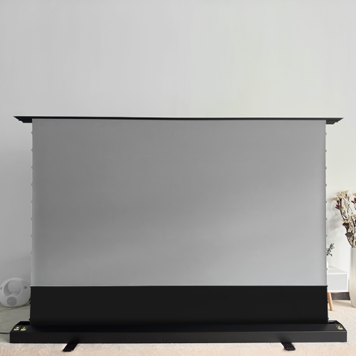 120″ EluneVision Aurora 8K Motorized Tab Tension Ultra Short Throw Floor Rising ALR Screen