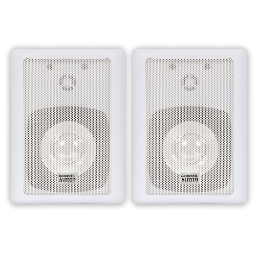 Haut-parleurs d’intérieur à 2 voies AA151W de Acoustic Audio, ensemble blanc