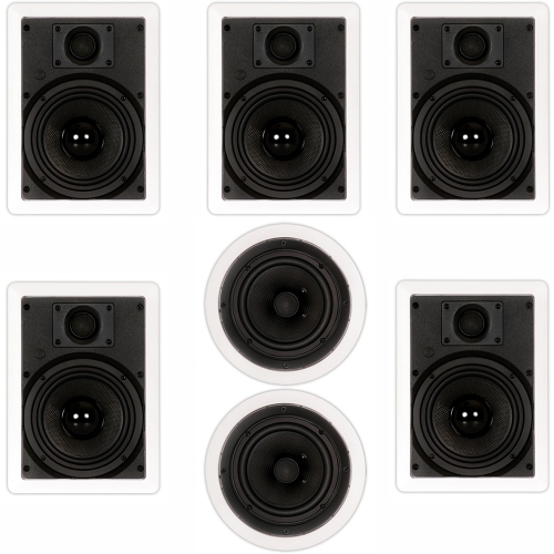 Theater Solutions Ts 67 Flush Mount 7 Speaker Set With 6 5