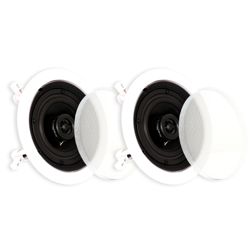 Theater Solutions CS4C Flush Mount In Ceiling Speakers 2-Way Home Theater Pair