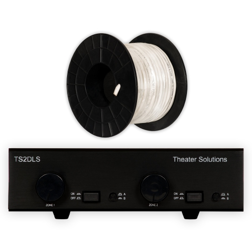 Theater Solutions TS2DLS Speaker Selector Box Dual Input & 100Ft 4Con 16Ga Wire