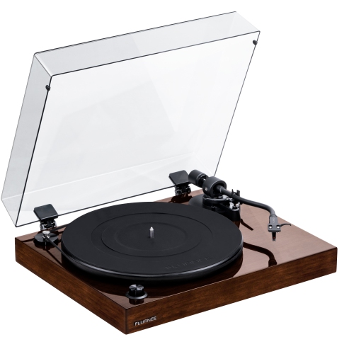 Fluance RT82 Reference High Fidelity Vinyl Turntable Record Player with Ortofon OM10 Cartridge & Speed Control Motor