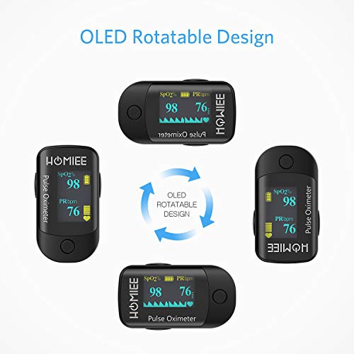 Heart Rate Monitor Oxygen Levels and PR Monitor LED Display Black Superior Measuring Accuracy Exquisite Compact and Lightweight SpO2 & PR Rate Recorder 