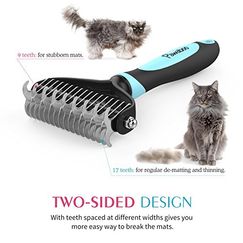 Professional Pet Grooming Undercoat Rake Comb Dematting Tool Dog Cat Brush UK
