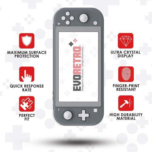 Nintendo Switch-Lite Bundle Starter kit (Black) by EVORETRO