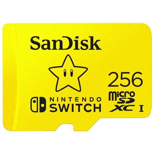 Carte mémoire microSDXC 100 Mo/s 256 Go de SanDisk pour Nintendo Switch