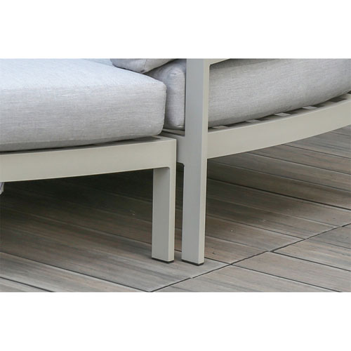 Seychelle Day Bed with Ottoman & Cushions - Light Grey