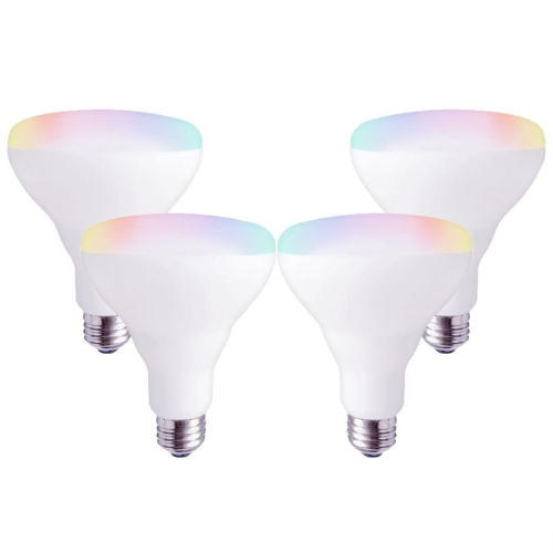 Xtricity 1-50075 LED Wi-Fi BR30 10W 120V RGB Colors 2700K-6500K Tunable Dim 4Pk White