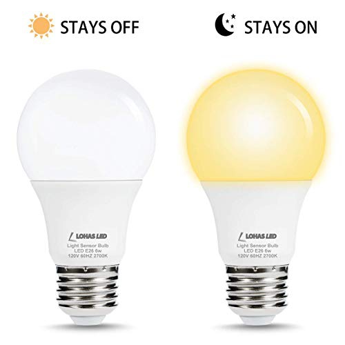 Lohas Dusk To Dawn Light Bulbs 40w Equivalent A19 Sensor