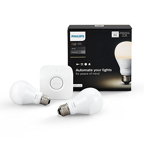 PHILIPS HUE  Hue A19 Starter Kit (Compatible With Amazon Alexa, Apple Home Kit And Google Assistant) In White