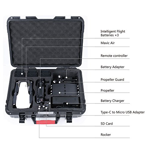 Smatree Waterproof Carrying Case for DJI Mavic Air,Portable Carry Case for DJI Mavic Air Fly More Combo