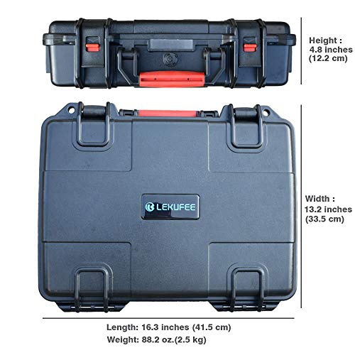 5 x Batteries） Lekufee Professional Suitcase for DJI Mavic 2 Pro,Waterproof Hard Case for DJI Mavic 2 Pro//Mavic 2 Zoom//Mavic 2 Enterprise Fly More Combo（Fit for Mavic 2 Accessories