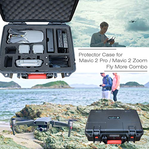 5 x Batteries） Lekufee Professional Suitcase for DJI Mavic 2 Pro,Waterproof Hard Case for DJI Mavic 2 Pro//Mavic 2 Zoom//Mavic 2 Enterprise Fly More Combo（Fit for Mavic 2 Accessories
