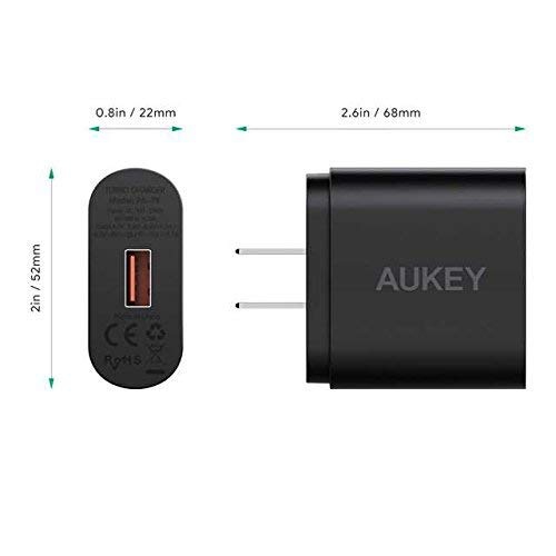 AUKEY 18W USB Wall Charger with Quick Charge 3.0 Qualcomm Certified