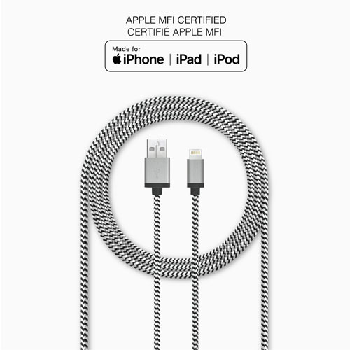 LBT 3m (10 ft.) Lightning to USB-C Cable - Black/White