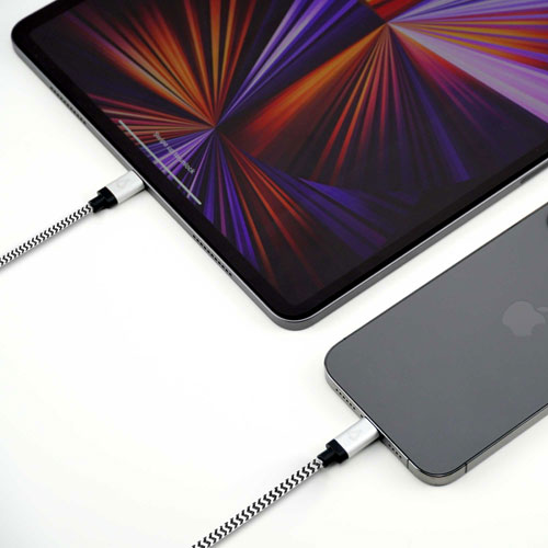 LBT 3m (10 ft.) Lightning to USB-C Cable - Black/White