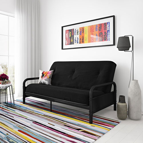 Futon en polyester contemporain Mali de DHP - Noir