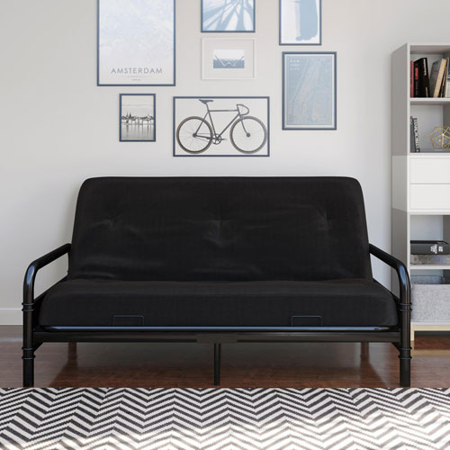 Futon en polyester contemporain Mali de DHP - Noir