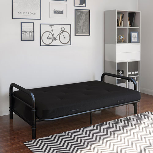 Futon en polyester contemporain Mali de DHP - Noir