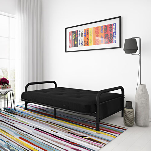 Futon en polyester contemporain Mali de DHP - Noir
