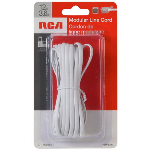 RCA 12 ft. Modular Phone Cord