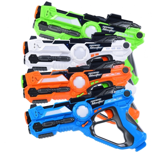 Costway Set of 4 Infrared Laser Tag Guns Indoor Outdoor 4 Players Team Group Activity
