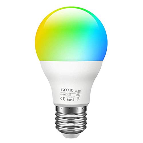 Raxxio Smart LED Bulb Multicolor Dimmable 60W Equiv 900 Lumens