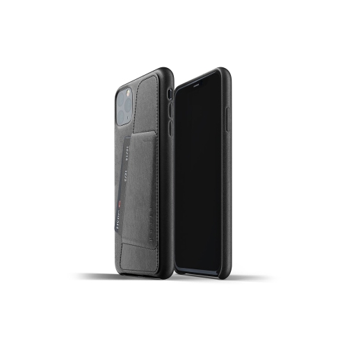 Mujjo Full Leather Wallet Case for iPhone 11 Max Pro - Black