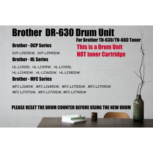 Ultra Toner™ Superior New Brother DR630 Compatible Drum for TN660-Brother Printer