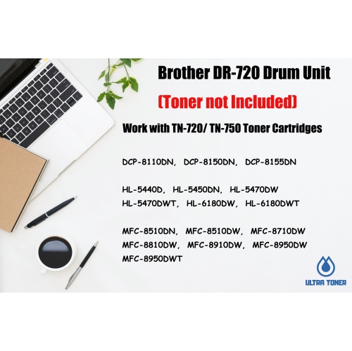 Ultra Toner™ Superior New Brother DR720 Compatible Drum for TN750-Brother Printer