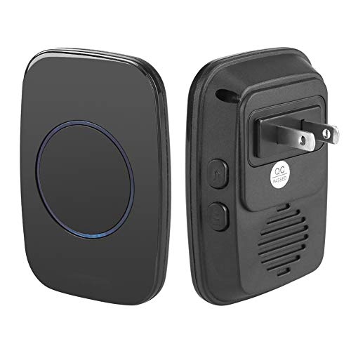 Wireless Doorbell Kit 1 Receiver & 1 Transmitter Wireless Door Bell Chime Kit Remote Control Waterproof Plug LED Light