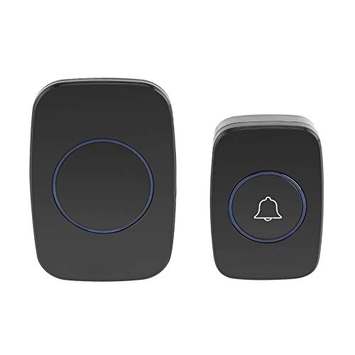 Wireless Doorbell Kit 1 Receiver & 1 Transmitter Wireless Door Bell Chime Kit Remote Control Waterproof Plug LED Light