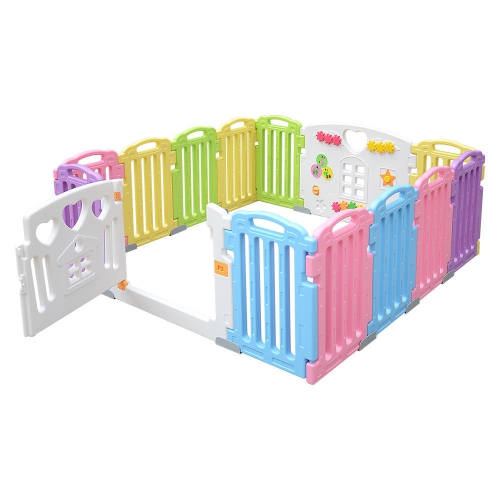 14 Panel Baby Playpen Kids Play Yards Safety Activity Centre Playard Baby Gates for Home Indoor Outdoor Best Buy Canada