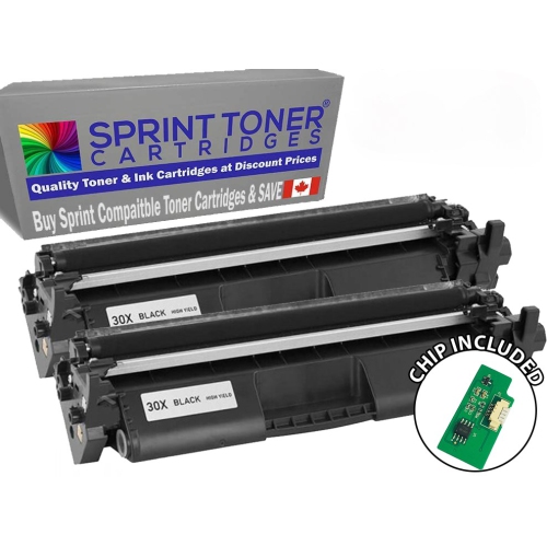 SPRINT TONER  Compatible HP Cf230X, 30 High Yield Toner 2 Pack, Canadian Company In Black