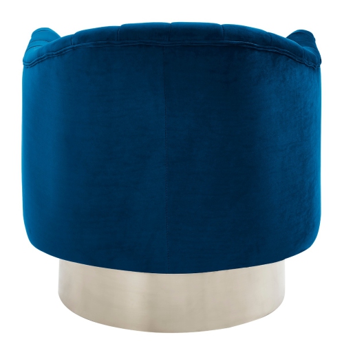 Chaise d’appoint Cortina bleue et argentée