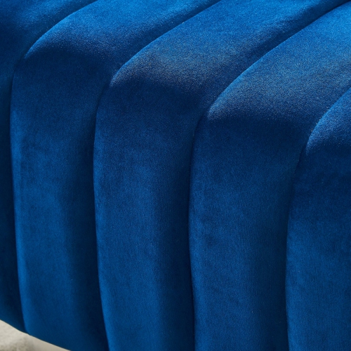 Chaise d’appoint Cortina bleue et argentée