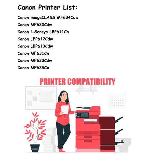 Printer Pro™ 4 COLORS SET- Canon 045H/Canon-045H/045 BK/M/Y/C Toner Cartridge-Canon Printer ImageCLASS 612/632/634