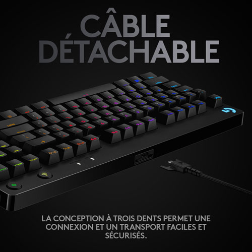 Logitech G Pro Backlit Mechanical GX Blue Clicky Gaming Keyboard
