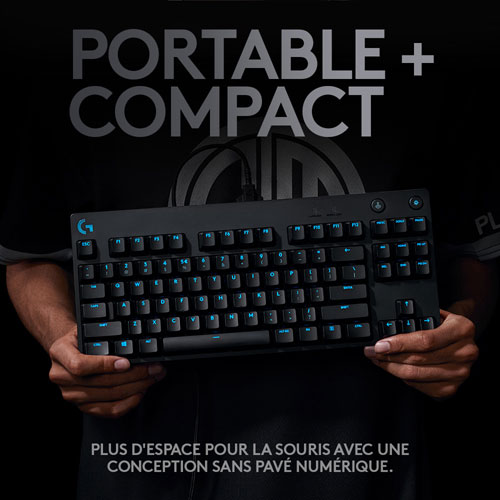 Logitech G Pro Backlit Mechanical GX Blue Clicky Gaming Keyboard