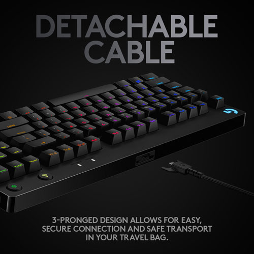 Logitech G Pro Backlit Mechanical GX Blue Clicky Gaming Keyboard